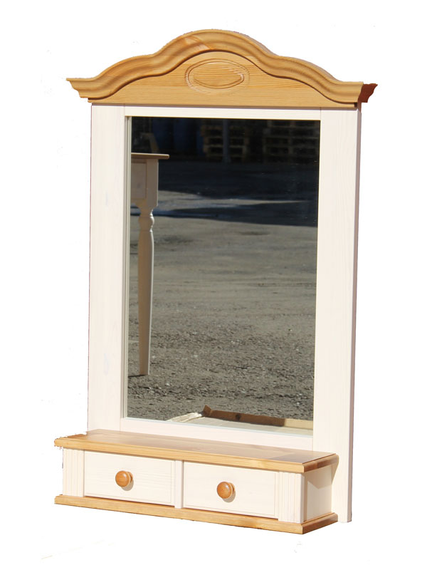 Зеркало Синди белый воск - антик Зеркало Синди белый воск - антик