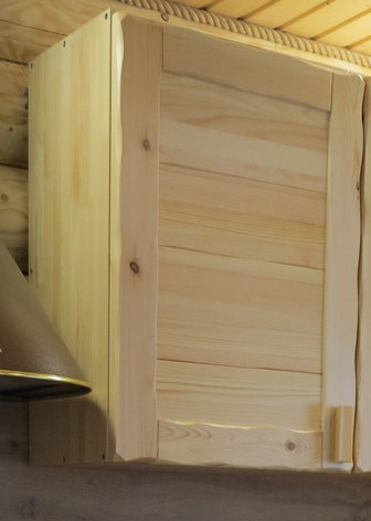 Шкаф настенный 1 дверь 300 мм высота 720 мм массив сосны | Кухня Скандинавия Шкаф настенный 300 мм