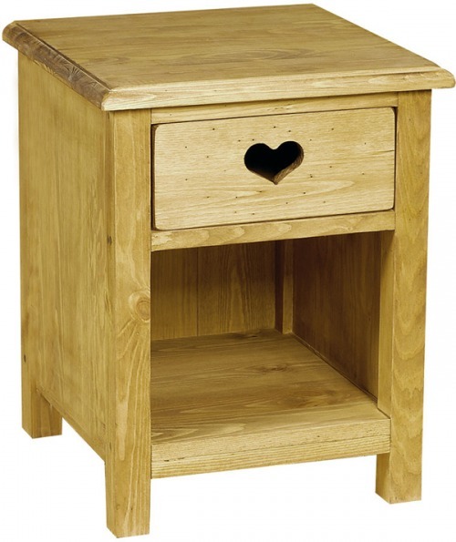 Тумбочка прикроватная 1 ящик с сердцем с нишей CHEVET 1T COEUR NICHE Тумбочка прикроватная 1 ящик с сердцем с нишей CHEVET 1T COEUR NICHE
