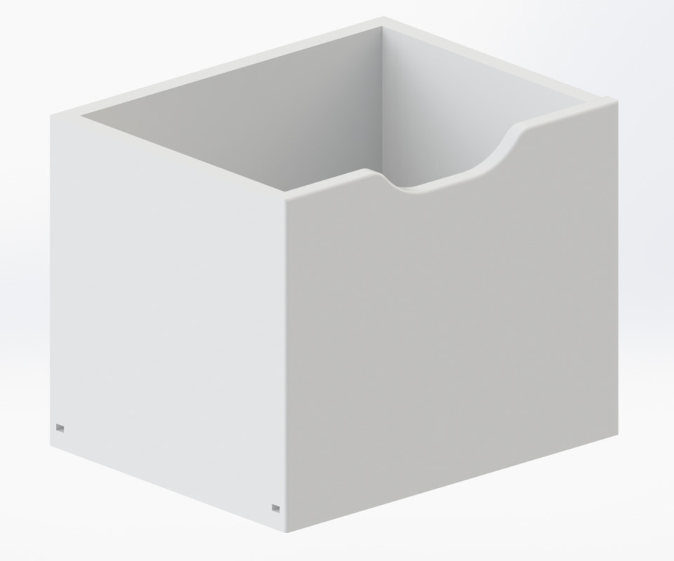 Ящик для стеллажа P&H, белая эмаль Ящик для стеллажа P&H, белая эмаль