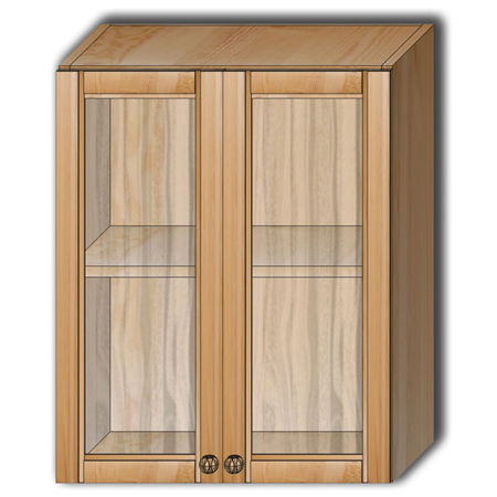 Шкаф настенный стекло две двери Шкаф настенный стекло две двери