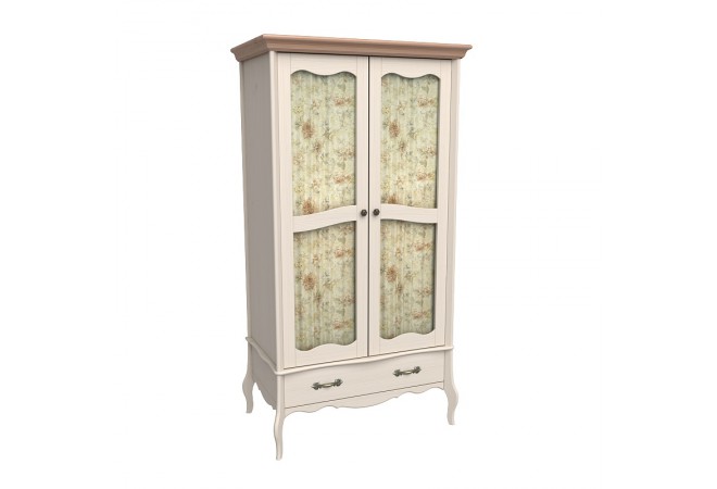 Шкаф 2х дверный ЛеБо со стеклянными дверями бежевый воск/антик Шкаф 2х дверный ЛеБо со стеклянными дверями бежевый воск/антик