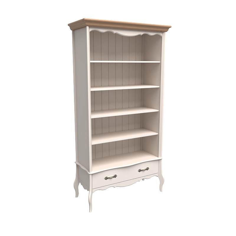 Стеллаж широкий Лебо бежевый воск-антик Стеллаж широкий Лебо бежевый воск-антик