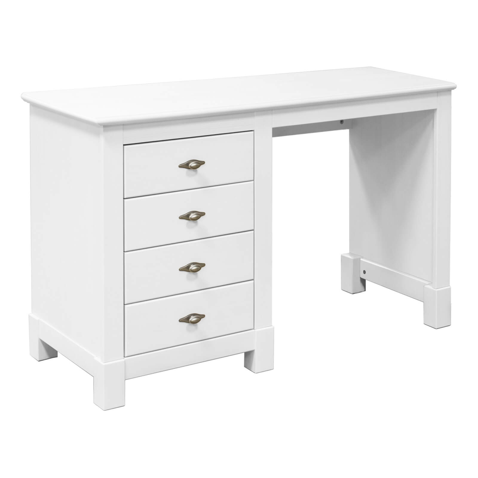 Стол рабочий 04 1-тумбовый (белый воск УКВ) Стол письменный "Рауна" 04 1-тумбовый (белый воск УКВ)