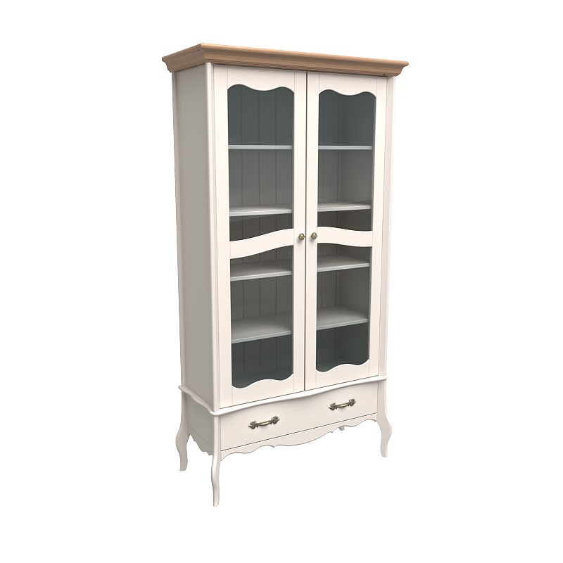 Витрина 2х дверная Лебо бежевый воск-браун Витрина 2х дверная Лебо бежевый воск-браун