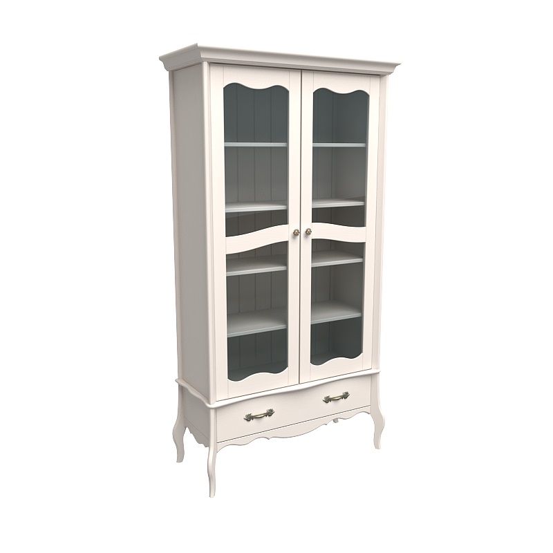 Витрина 2-х дверная Лебо бежевый воск - картинка 1 Витрина 2-х дверная Лебо бежевый воск - картинка 1