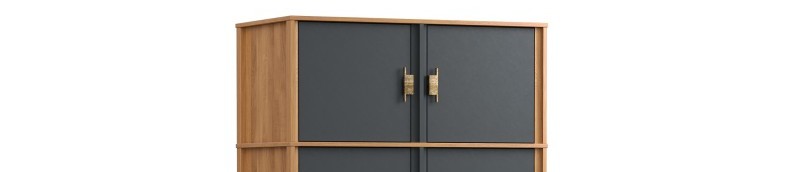 Антресоль шкафа 2х дверного Бридж браун/серый 7012 картинка 1 Антресоль шкафа 2х дверного Бридж браун/серый 7012 картинка 1