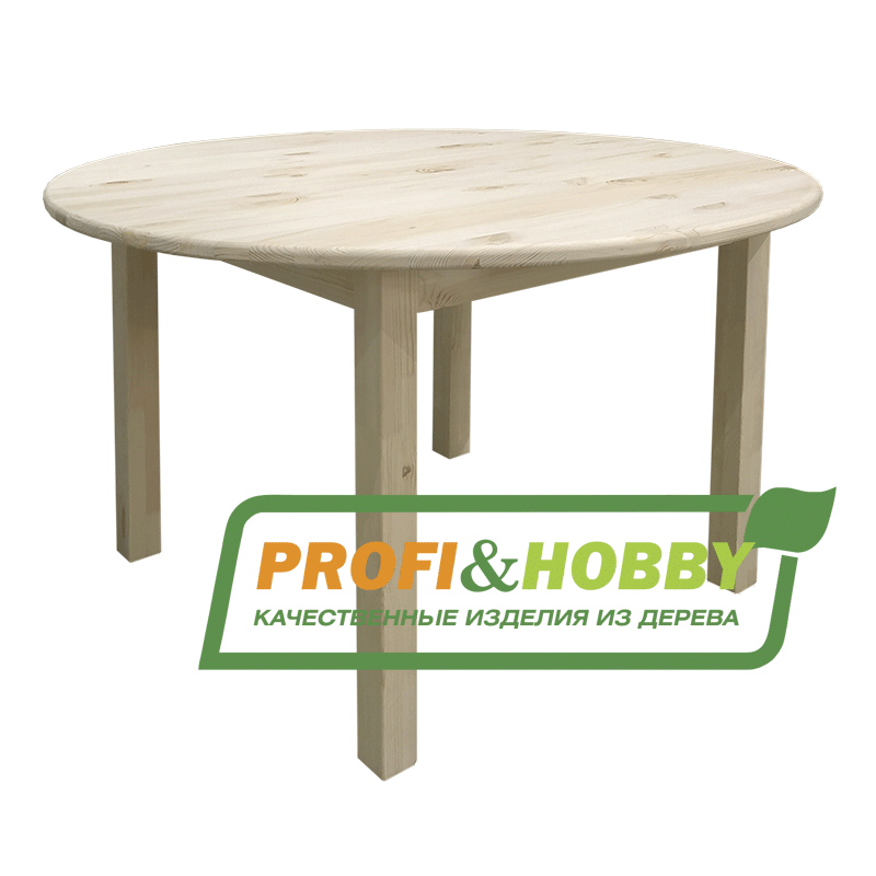 Стол обеденный круглый 1100 мм сосна Стол обеденный круглый 1100 мм сосна