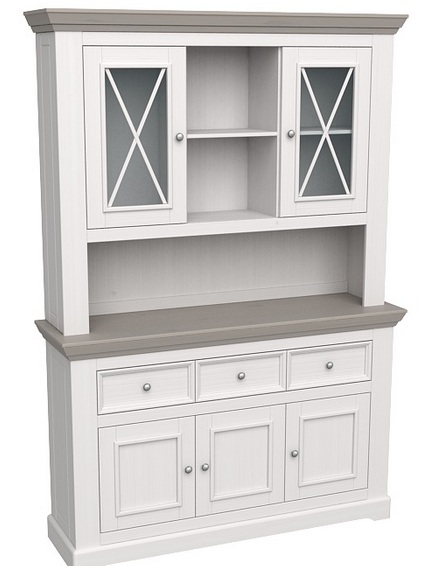 СЕРВАНТ БОЛЬШОЙ БЕЛЫЙ ВОСК/АНТРАЦИТ БУФЕТ ФОРЕСТ БОЛЬШОЙ