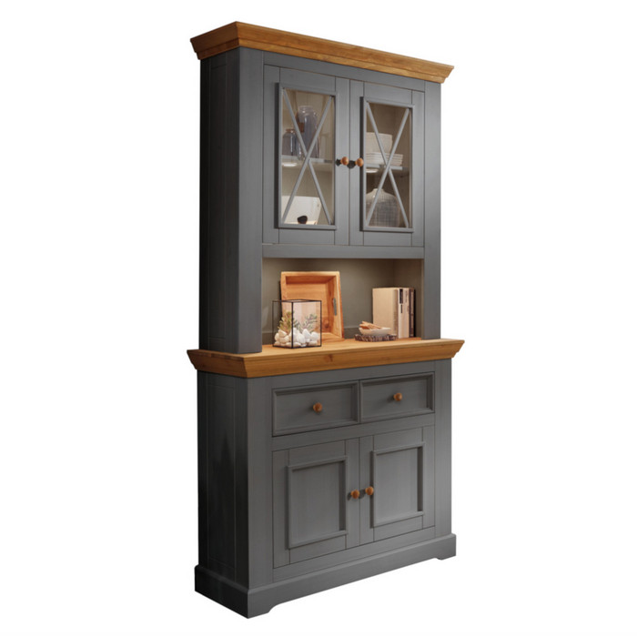 Буфет Форест малый серый 7012/бейц-масло картинка 1 Буфет Форест малый серый 7012/бейц-масло картинка 1