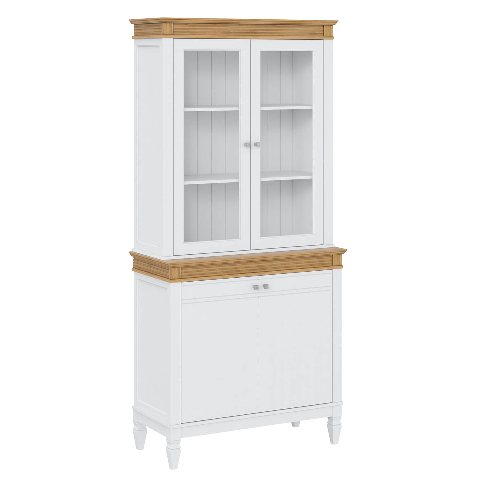 Буфет Ольса 220/220 Белый лак + антик №24 - картинка 1 Буфет Ольса 220/220 Белый лак + антик №24 - картинка 1