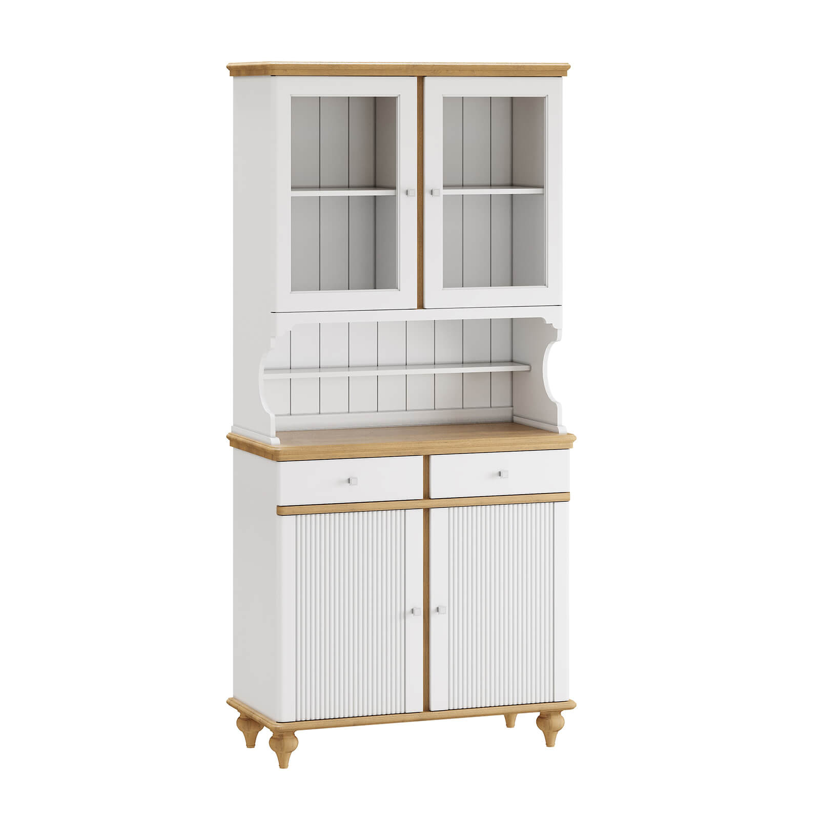 Буфет Рандеву 222 МАССИВ СОСНЫ Белый лак + антик №24 рис1 Буфет Рандеву 222 МАССИВ СОСНЫ Белый лак + антик №24 рис1