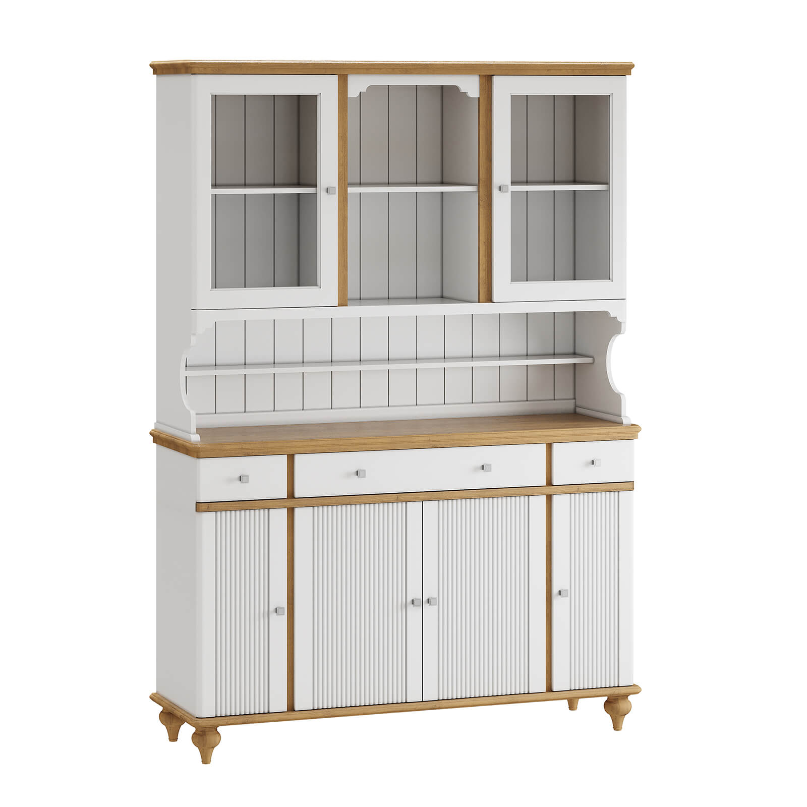 Буфет Рандеву 432 массив сосны Белый лак + антик №24 рис1 Буфет Рандеву 432 массив сосны Белый лак + антик №24 рис1