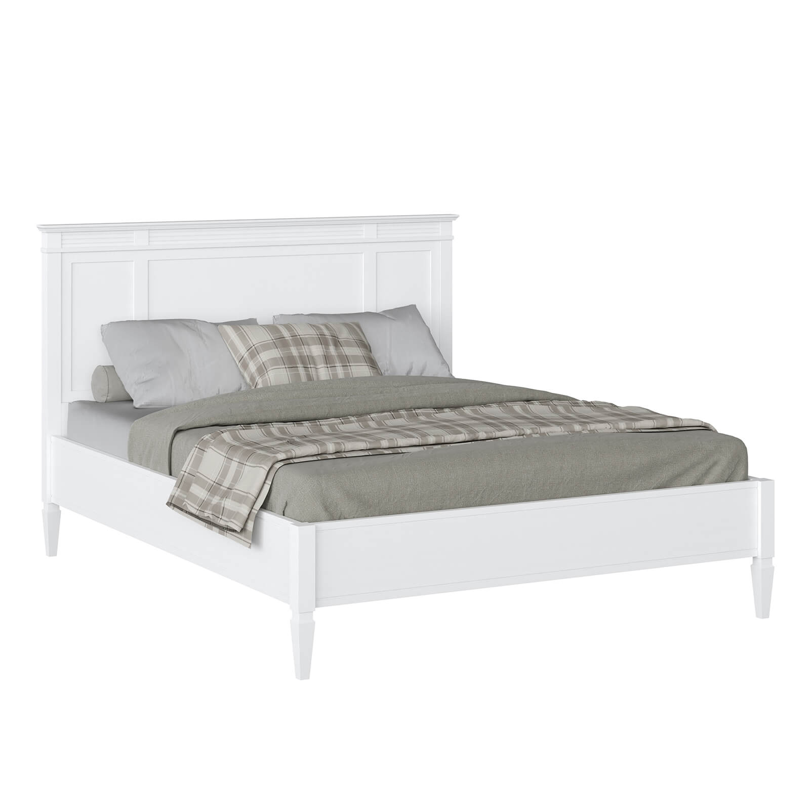 Кровать Ольса-160 Белый лак - картинка 1 Деревянная Кровать из сосны Ольса-160 Белый лак мебель Ольса Беларусь купить в Москве