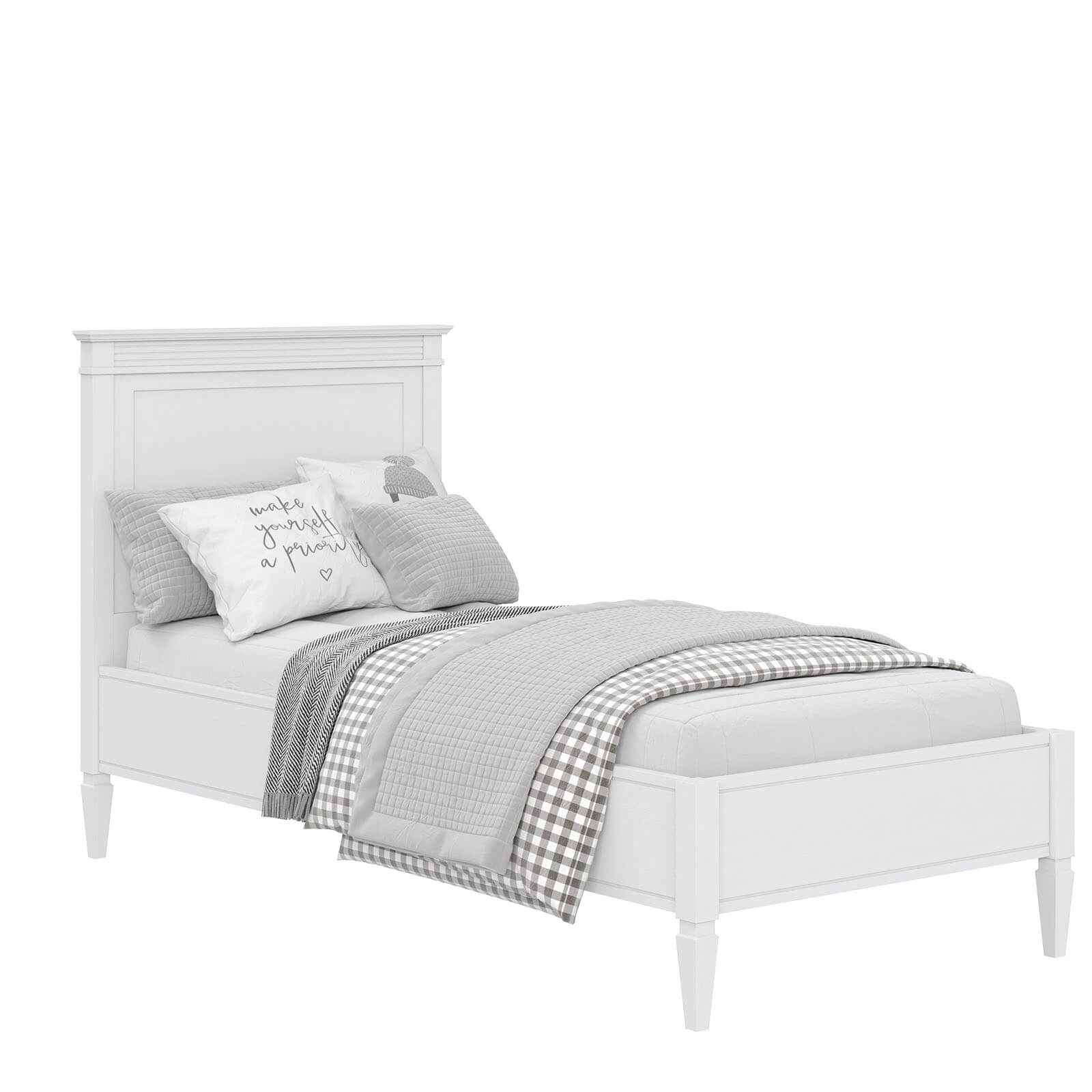 Кровать Ольса-90 Белый лак - мебель из дерева Деревянная Кровать Ольса-90 Белый лак купить мебель Ольса Белоруссия