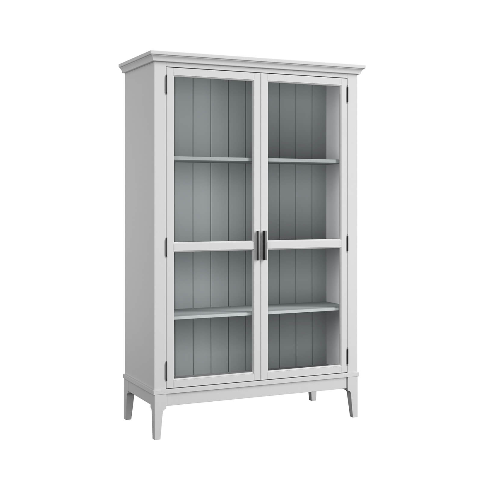 Шкаф для посуды Квадро - С 20 массив сосны белый лак купить в Москве Деревянная мебель Квадро - С / Шкаф для посуды 20 белый лак купить картинка 1