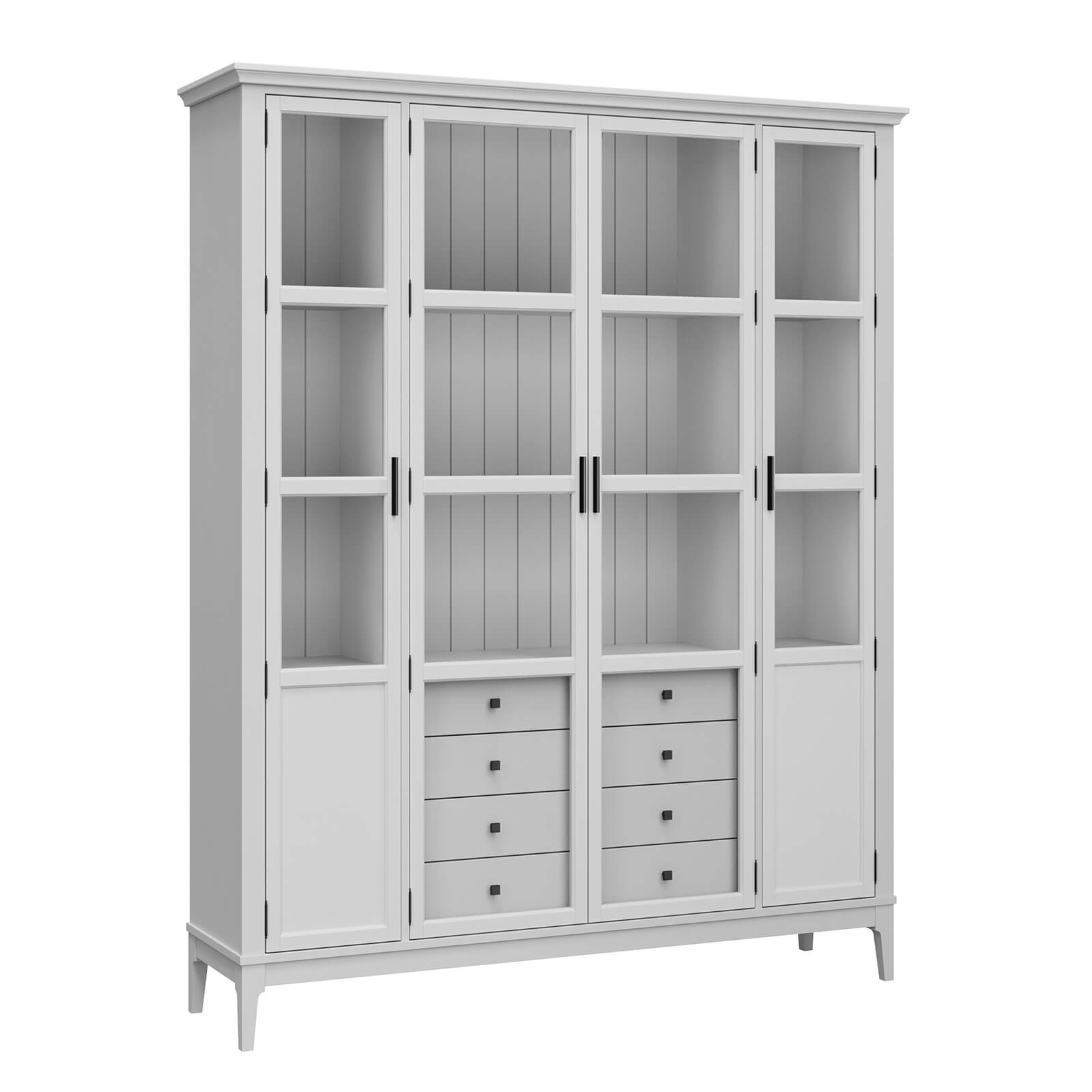 Деревянный шкаф для книг «Квадро-С» 422С/04 белый лак картинка 1 Деревянный шкаф для книг «Квадро-С» 422С/04 белый лак картинка 1