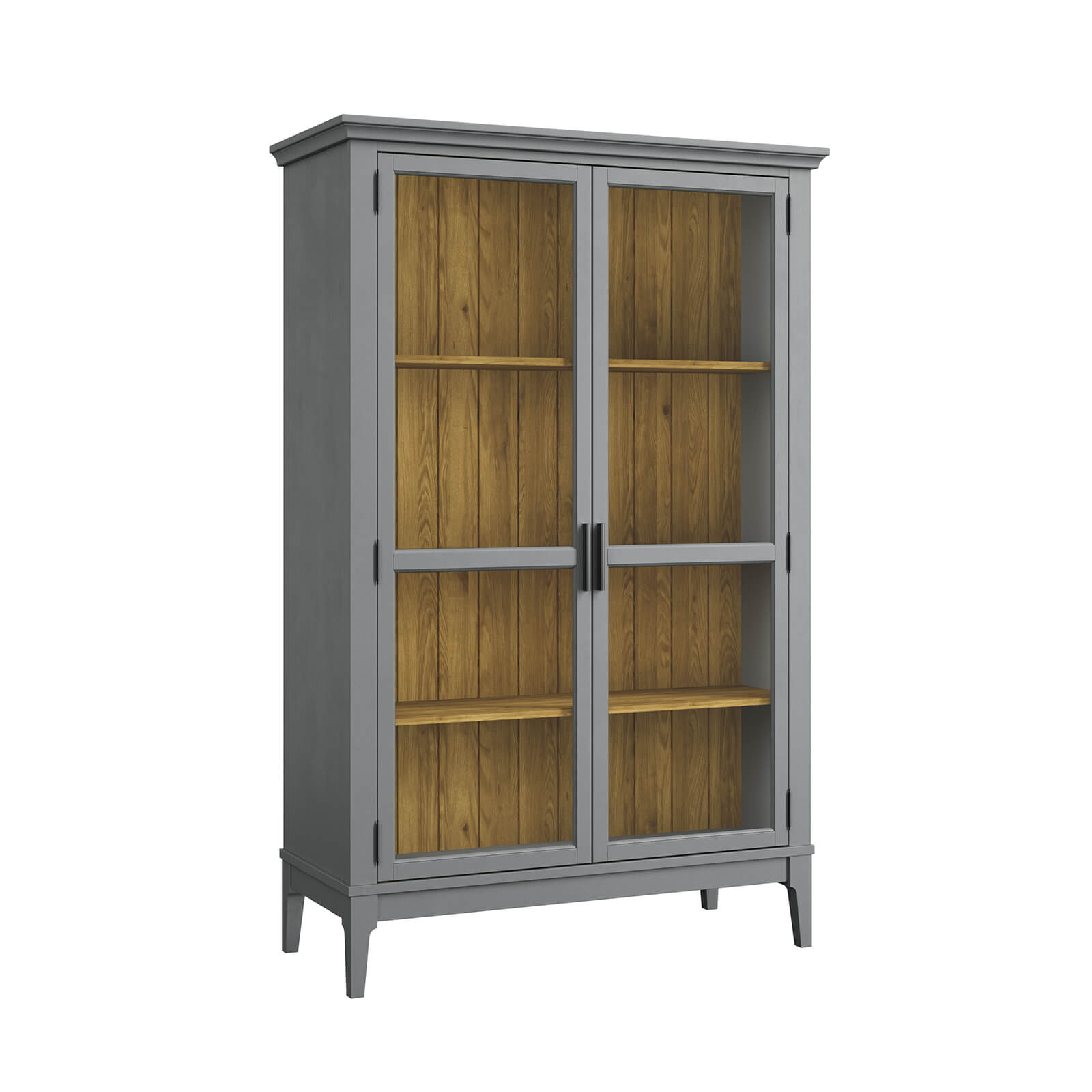 Шкаф для посуды Квадро-С 20 массив сосны серый 7042 - антик 24 купить в Москве Деревянный шкаф для посуды Квадро-С 20 серый 7042 - антик 24 картинка 1