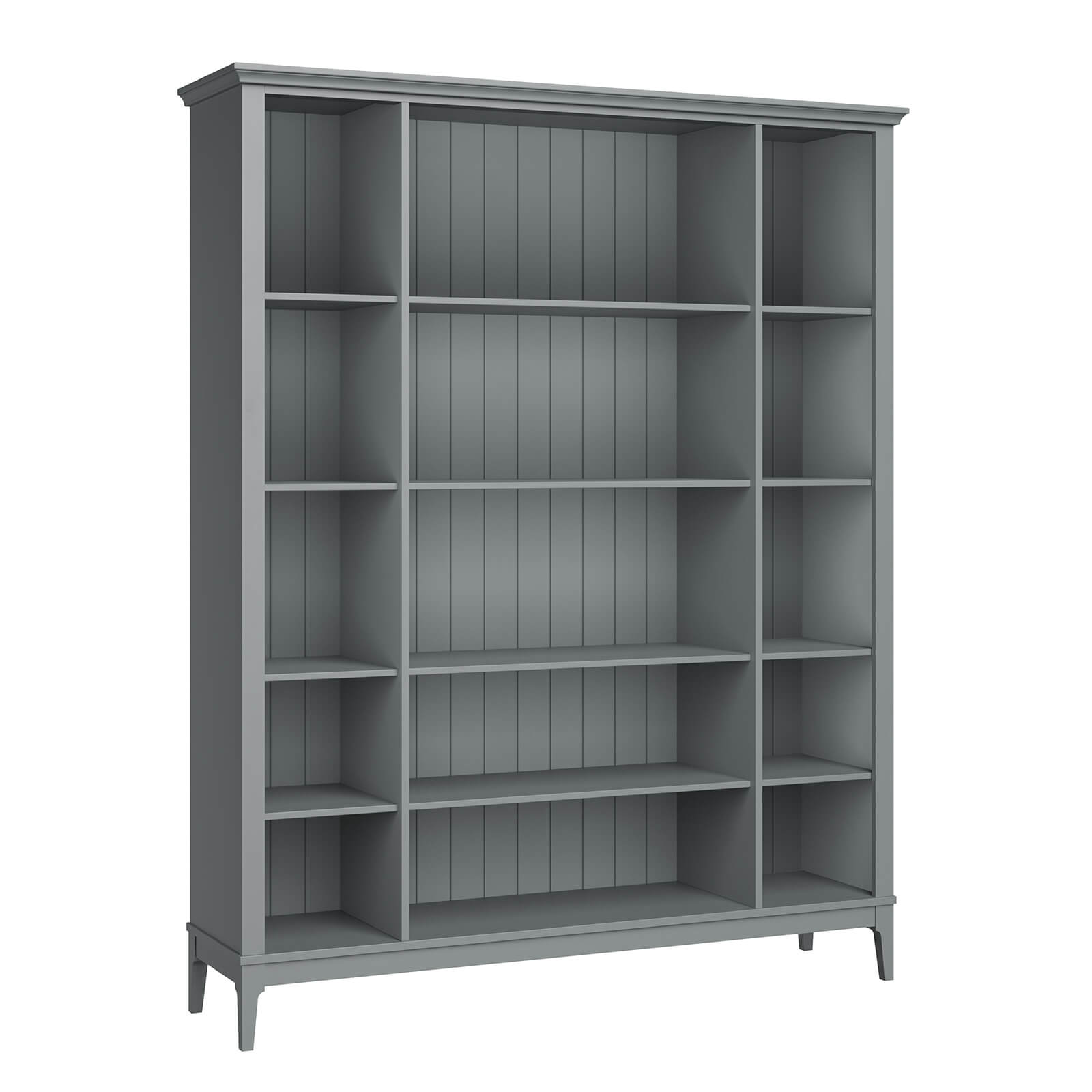 Деревянный стеллаж Квадро-С 40-205 серый №7042 массив сосны купить в Москве Деревянный стеллаж Квадро-С 40-205 серый №7042 массив сосны картинка 1