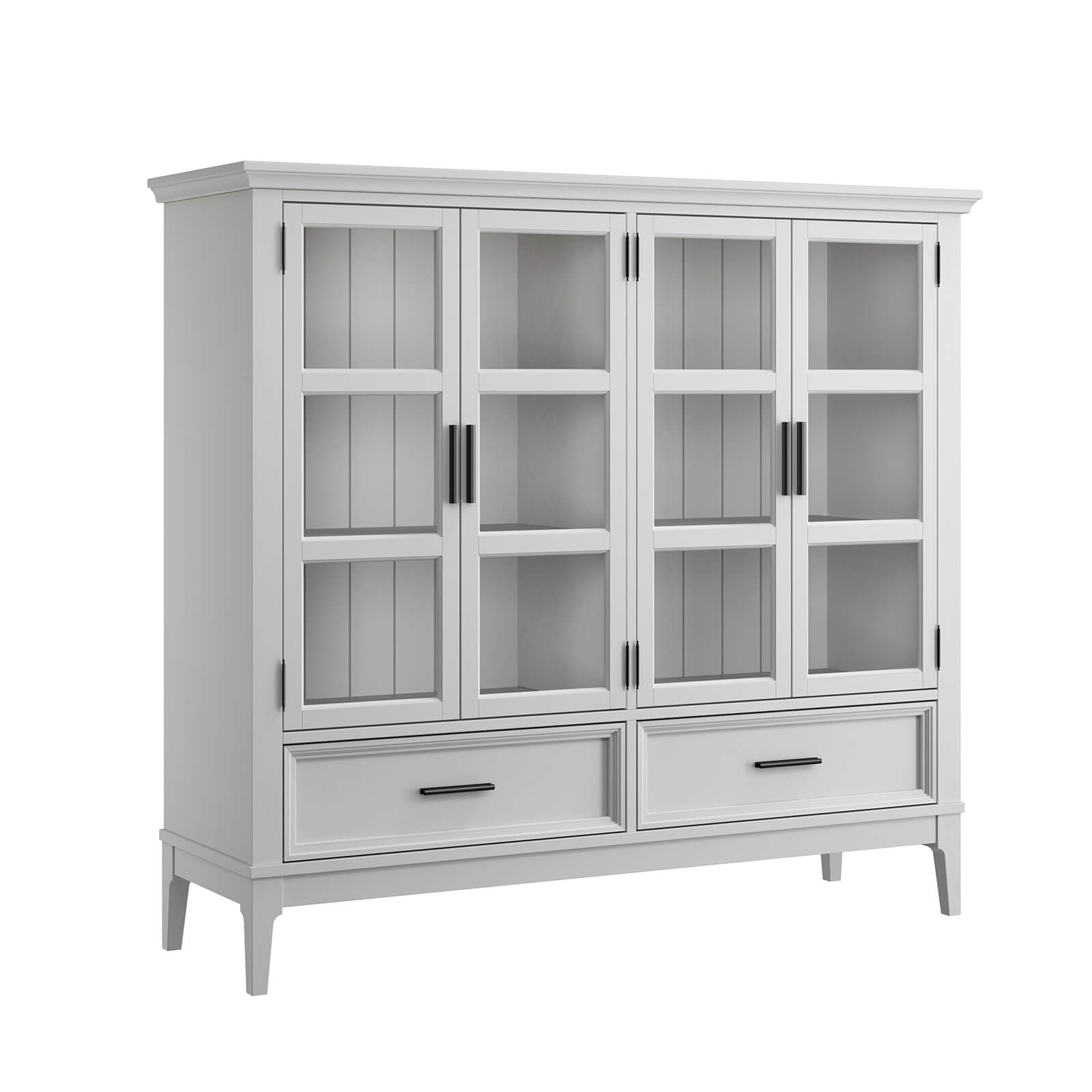 Шкаф для посуды Квадро - С 42 массив сосны белый лак купить в Москве от производителя ММЦ недорого Коллекция мебели Квадро - С массив сосны / Шкаф для посуды 42 белый лак купить недорого скидки