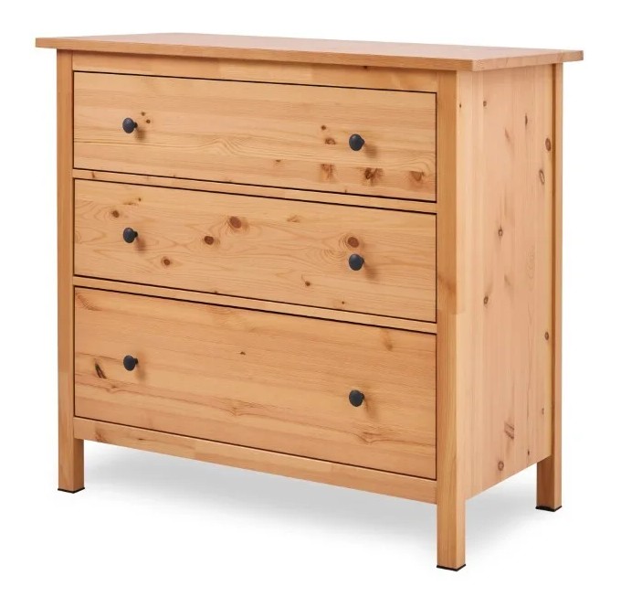 Комод 3 ящика ХЕМНЭС (Россия) светло-коричневый - картинка 1 Комод 3 ящика ХЕМНЭС (Россия) светло-коричневый - картинка 1