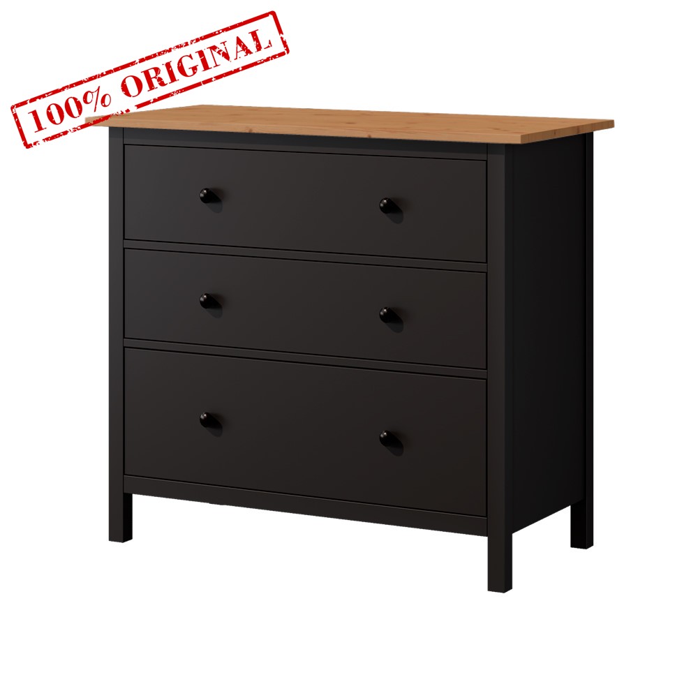 Комод 3 ящика ХЕМНЭС (Россия) венге /светло-коричневый -1 Комод 3 ящика ХЕМНЭС (Россия) венге /светло-коричневый -1