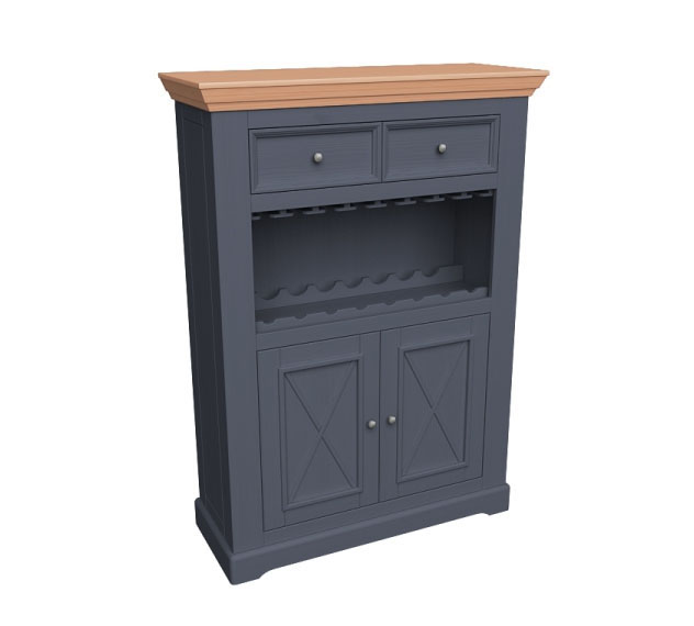 Комод-бар Форест 2 двери 2 ящика серый 7012/бейц-масло картинка 1 Комод-бар Форест 2 двери 2 ящика серый 7012/бейц-масло картинка 1