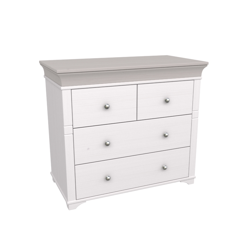 Комод Бейли белый воск/антрацит - картинка 1 Комод Бейли белый воск/антрацит - картинка 1