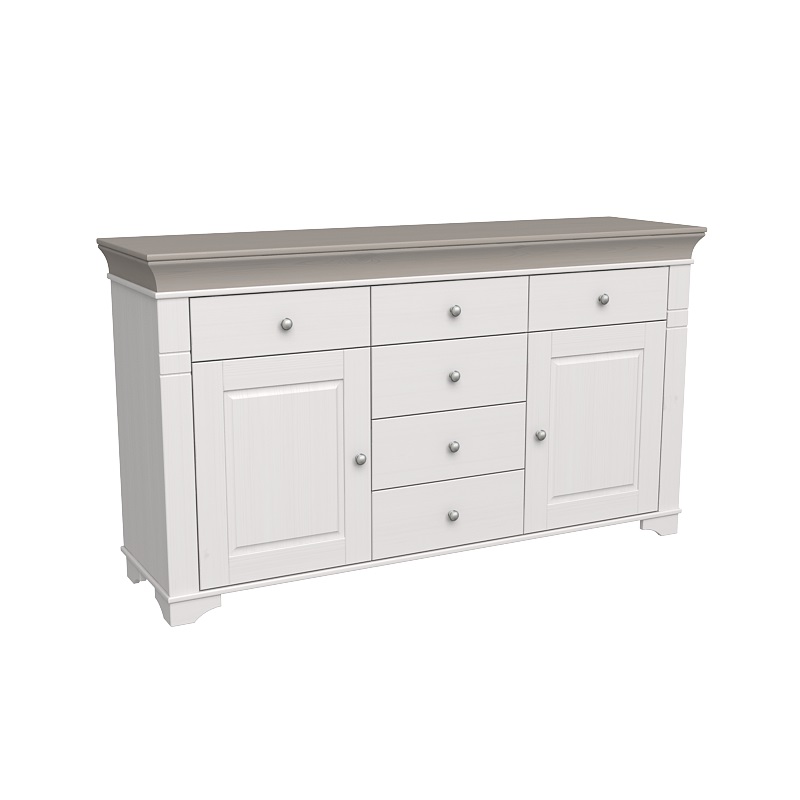 КОМОД БЕЙЛИ С 2 ДВЕРКАМИ И 6 ЯЩИКАМИ БЕЛЫЙ ВОСК/АНТРАЦИТ КОМОД БЕЙЛИ С 2 ДВЕРКАМИ И 6 ЯЩИКАМИ БЕЛЫЙ ВОСК/АНТРАЦИТ