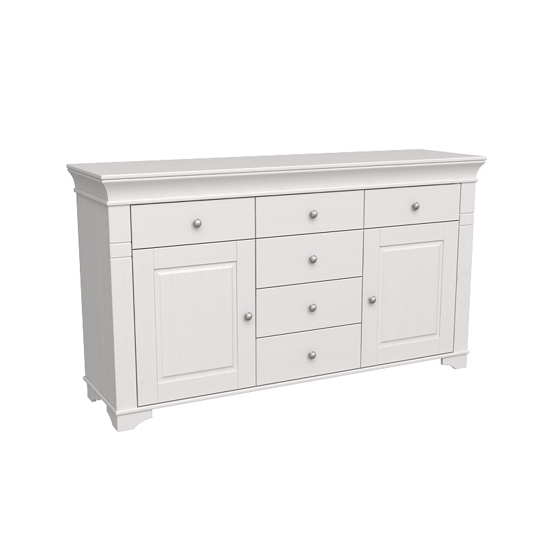 КОМОД 2 ДВЕРИ 6 ЯЩИКов БЕЛЫЙ ВОСК -массив сосны КОМОД БЕЙЛИ из сосны 2 ДВЕРИ 6 ЯЩИКов