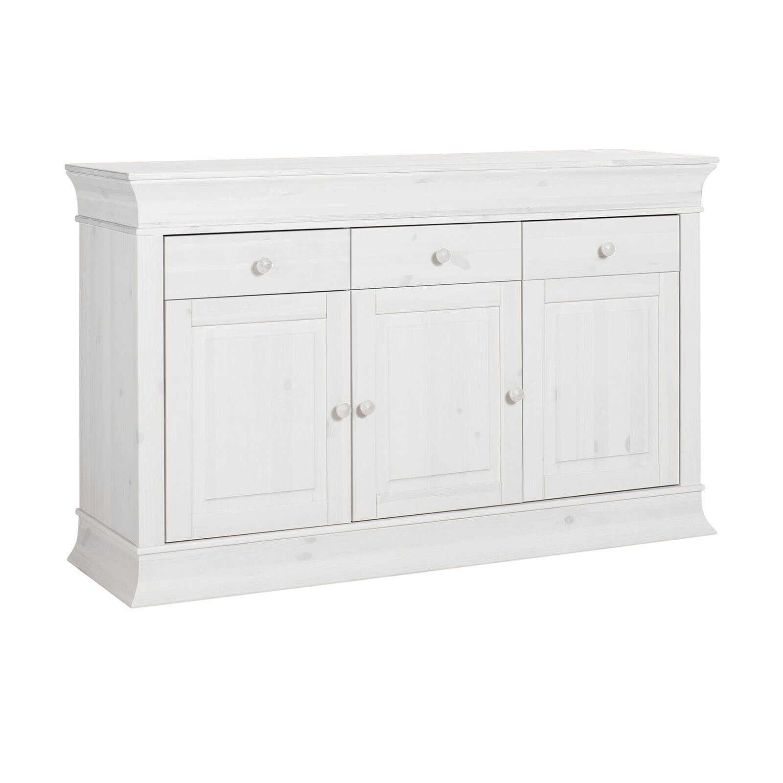 Комод Бостон НББ (низ буфета Бостон) белый воск - картинка 1 Комод Бостон НББ (низ буфета Бостон) белый воск - картинка 1