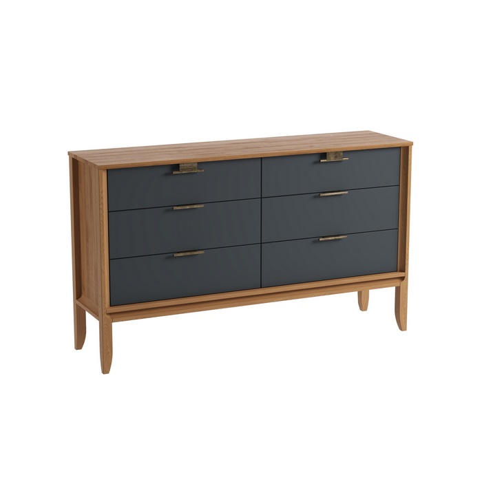 Комод Бридж 6 ящиков браун/серый 7012 картинка 1 Комод Бридж 6 ящиков браун/серый 7012 картинка 1