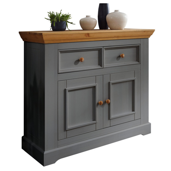 Комод буфета 2 двери 2 ящика Форест серый 7012/бейц-масло картинка 1 Комод буфета 2 двери 2 ящика Форест серый 7012/бейц-масло картинка 1