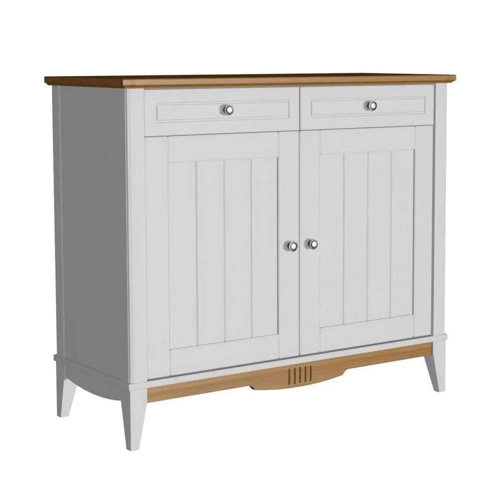 Комод Пенни 22 белый воск/антик 24 купить в Москве Комод буфета Пенни (Тумба 22) белый воск/антик 24 картинка 1