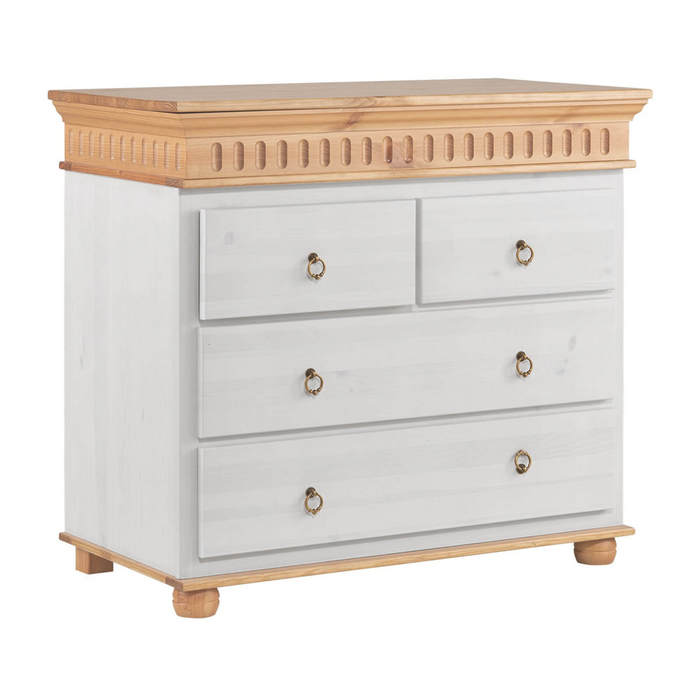 Комод Хельсинки -22 Белый воск +антик - картинка 1 Комод Хельсинки -22 Белый воск +антик - картинка 1