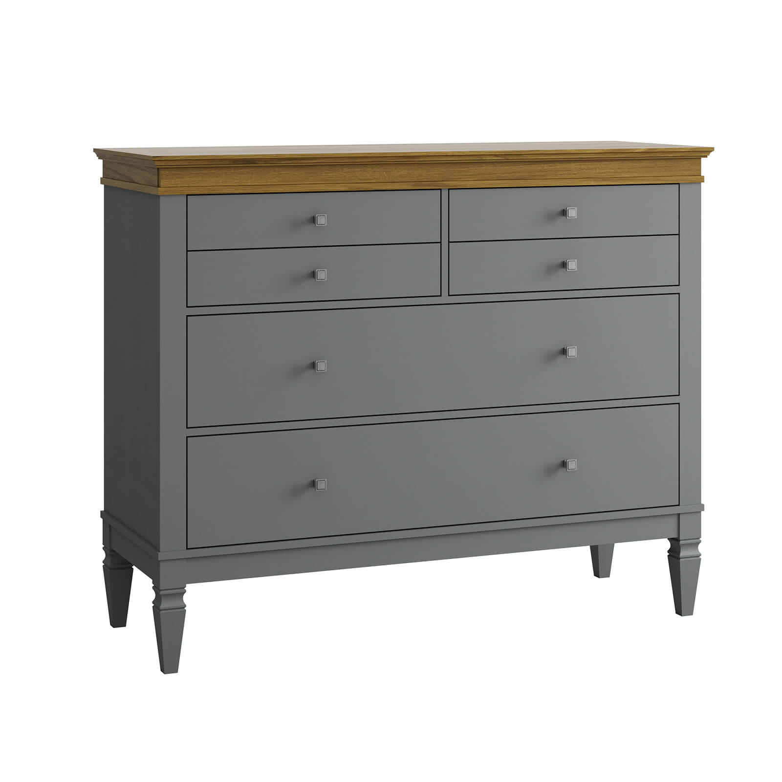 Комод Ольса-С 042 серый №7042 + антик №24 картинка 1 Комод Ольса-С 042 серый №7042 + антик №24 картинка 1