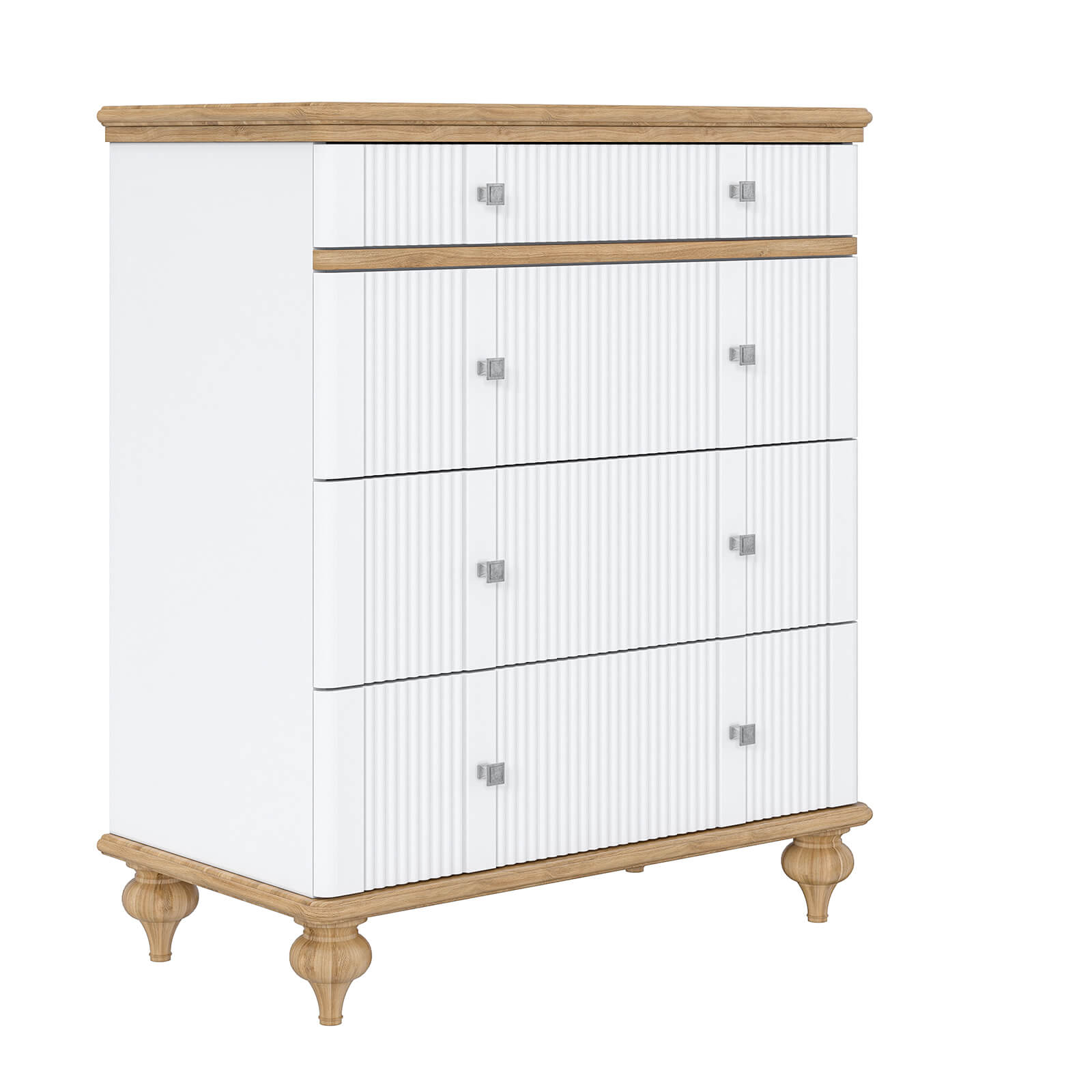 Комод Рандеву-04 (838) МАССИВ СОСНЫ Белый лак + антик №24 Комод Рандеву-04 (838) МАССИВ СОСНЫ Белый лак + антик №24-1