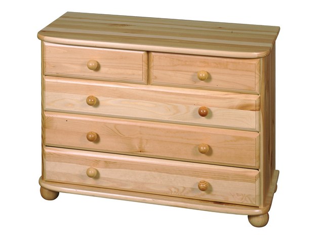 Комод из сосны три больших и два маленьких ящика Комод их массива сосны с ящиками Вокко