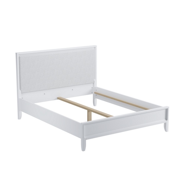 Кровать Бридж 160х200 с мягким изголовьем белый лак картинка 1 Кровать Бридж 160х200 с мягким изголовьем белый лак картинка 1