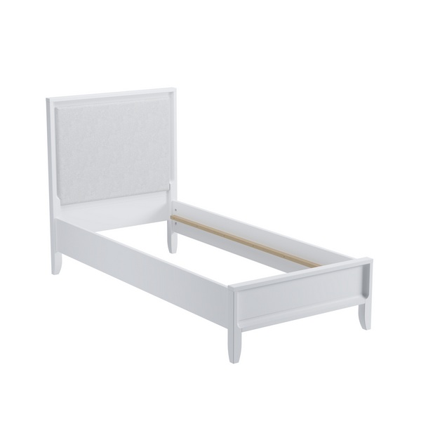 Кровать Бридж 90х200 с мягким изголовьем белый лак картинка 1 Кровать Бридж 90х200 с мягким изголовьем белый лак картинка 1