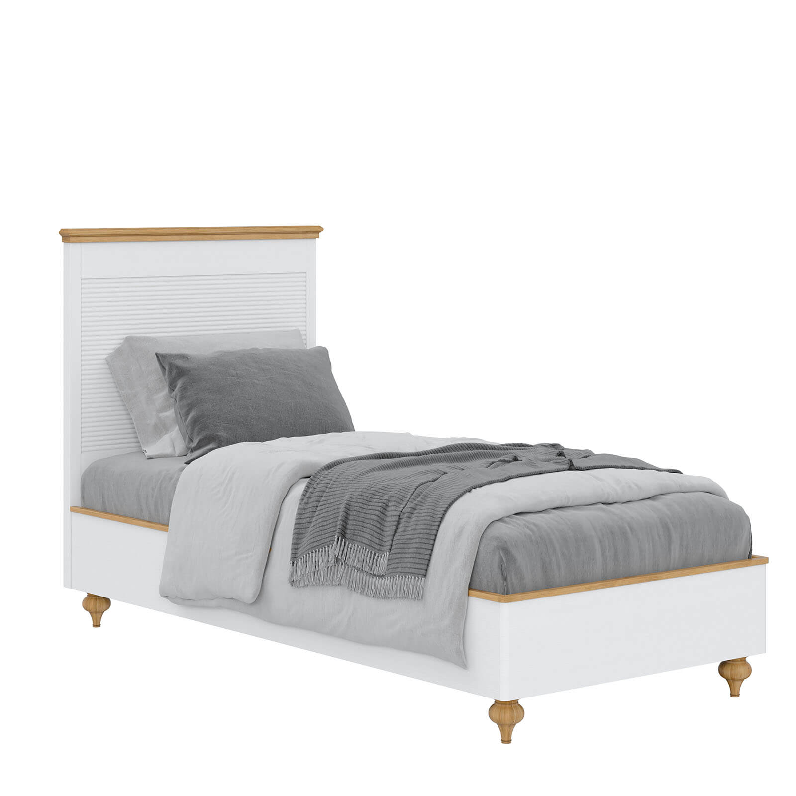 Кровать Рандеву-90 из СОСНЫ Белый лак + антик №24 - картинка 1 Кровать Рандеву-90 из СОСНЫ Белый лак + антик №24 - картинка 1