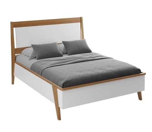 Кровать Винтаж 160х200 белый лак/браун картинка 1 Кровать Винтаж 160х200 белый лак/браун картинка 1