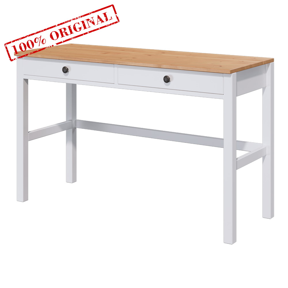 Кымор письменный стол 121х47х75 ХЕМНЭС белый / светлокоричневый картинка 1 Кымор письменный стол 121х47х75 ХЕМНЭС белый / светлокоричневый картинка 1