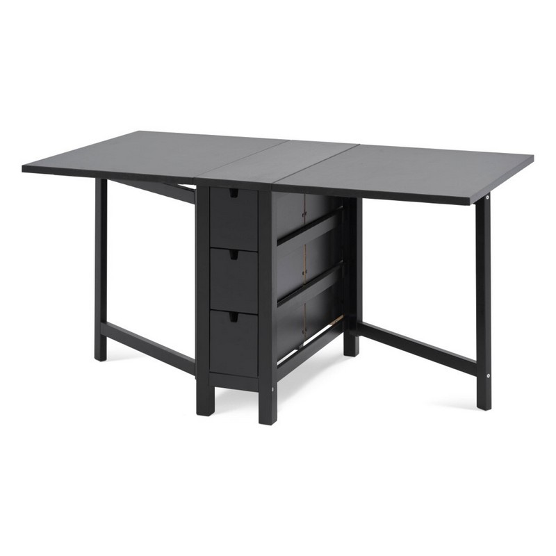 Обеденный МЫРПОМ Стол - КНИЖКА складной черный МЫРПОМ Стол складной прозрачный лак картинка 1