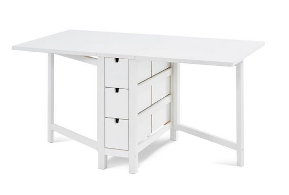 МЫРПОМ Стол складной 26/87/148x80 белый картинка 1 МЫРПОМ Стол складной 26/87/148x80 белый картинка 1