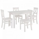 Стол обеденный Мадрид 110 без вставки белый воск