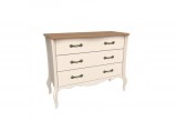Комод Лебо с тремя ящиками бежевый воск/браун