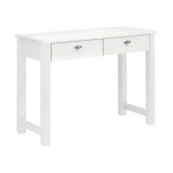 Стол туалетный &#34;Рауна&#34; с зеркалом (белый воск УКВ) из массива сосны