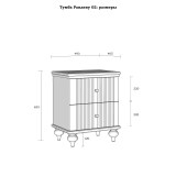 Тумба прикроватная Рандеву 02 (серый 7042/антик-24) фото