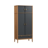 Антресоль шкафа 2х дверного Бридж браун/серый 7012 картинка 2 Антресоль шкафа 2х дверного Бридж браун/серый 7012 картинка 2